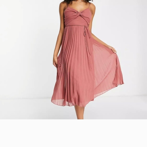 ASOS Pink Midi Dress - Picture 3 of 3